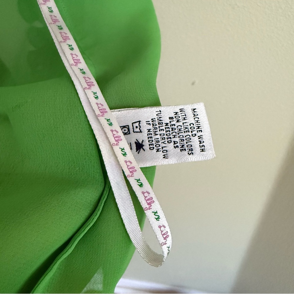 Lilly Pulitzer Green Ruffled Halter Blouse - Picture 11 of 14